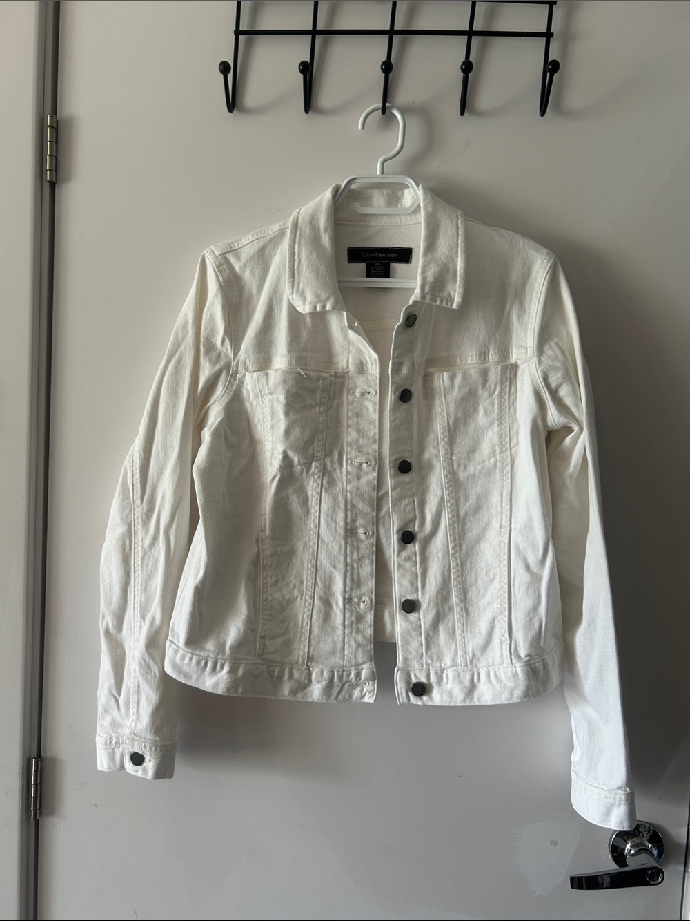 NWOT never worn Calvin Klein White Denim Jacket - Button-Front Trucker